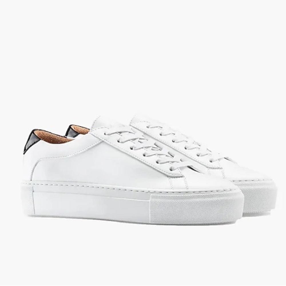 Koio Bianco Platform Sneakers in White Leather
